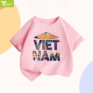 Áo thun Việt Nam cho bé Áo phông cho bé trai bé gái chất cotton Mềm mịn Thoáng mát - VN2