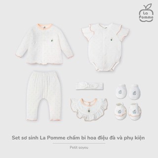 La pomme SS26.T3.2 BST La Pomme chấm bi hoa điệu đà - cho bé