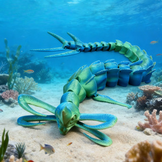 Mô Hình 3D Quái Vật Biển Đồ Chơi,khớp động Linh Hoạt,Ma Leviathan,El Gran Maja,Quà Sinh Nhật Cho Trẻ Em,đồ Sưu Tầm