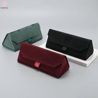 [PCW-T] Hộp nhung gấp hình tam giác đựng kính râm/kính đọc sách, chống nén, mềm, thiết kế thanh lịch