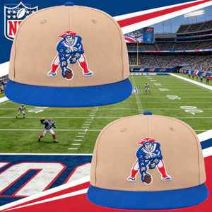 Mũ bóng chày nam 9FIFTY snapback, thiết kế điều chỉnh được, logo retro New England Patriots