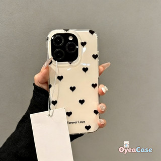 Ốp Điện Thoại Ins Style Love Hearts Tương Thích Cho iPhone 17 Air 16E 16 15 14 Plus 13 12 11 Pro Max X XR XS Max 8 7 6 6s Plus SE2 SE3 Vỏ Thẩm Mỹ Đơn Giản Dễ Thương Vỏ Chống Sốc