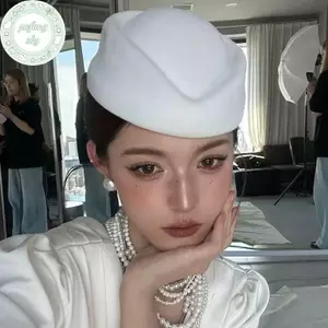 Mũ Nồi Cổ Điển Cho Tiếp Viên Hàng Không, Có Kẹp Tóc Phù Hợp Với Quần Áo Công Sở - Pusky