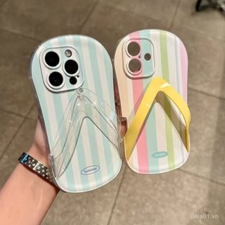Ốp Điện Thoại Thích Hợp Cho iPhone Chấm Bi Sọc Lật Thích Hợp Cho iPhone16 / 15pro Dép 17promax Vỏ Điện Thoại 14 13 Sáng Tạo 12 / 11 Vỏ Bảo Vệ 2BGF