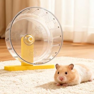 [PEASEE] Bánh xe chạy bộ Hamster, Bánh xe tập thể dục cho thú cưng trong suốt im lặng​, Dễ dàng tháo rời Đồ chơi tập thể dục chạy bộ bằng nhựa mở rộng Phụ kiện thú cưng