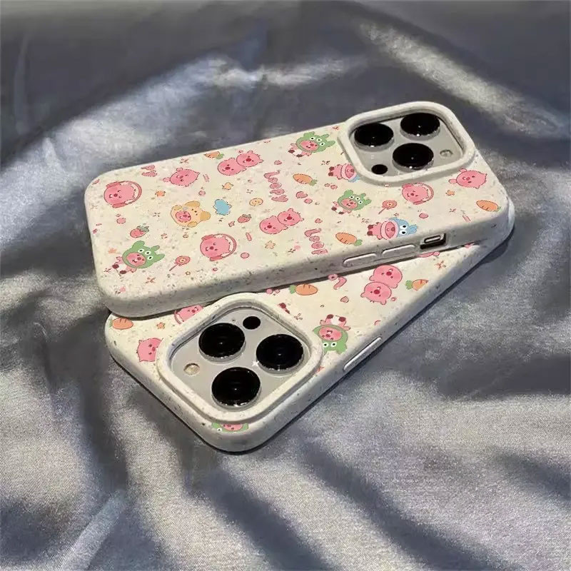 Ốp Loopy Hồng Xu Hướng Cho iPhone 11-17 Pro Max