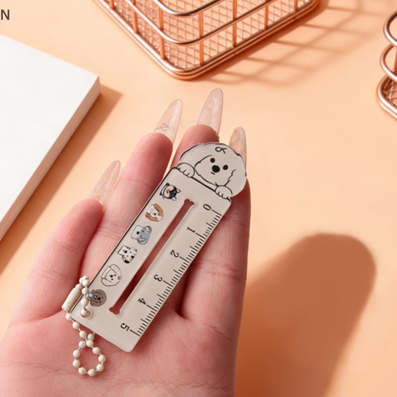 NS Hoạt Hình Dễ Thương Động Vật Thước 5cm Mini Nhà Thơ Mèo Chó Văn Phòng Phẩm Thước Mặt Dây Chuyền Cho Trẻ Em Trường Học Văn Phòng Sử Dụng NS