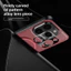 Ốp Điện Thoại Cho Iphone 16e 14 15 16 Pro Max Da Kim Loại Ống Kính Bảo Vệ Từ 360 Chân Đế TPU + PC Bao