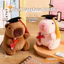 Capybara Dễ Thương Với Mũ Tốt Nghiệp Búp Bê Sang Trọng Quà Tặng Tốt Nghiệp Cho Bạn Bè Túi Mặt Dây Chuyền Móc Khóa Đồ Chơi Nhồi Bông