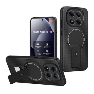 Dành Cho Xiaomi POCO M8 Pro 5G Ốp điện thoại Carbon Tecture Cứng Cạnh Mềm Có Thể Gập Lại Đứng Chống Sốc Chống Rơi Mỏng Bao