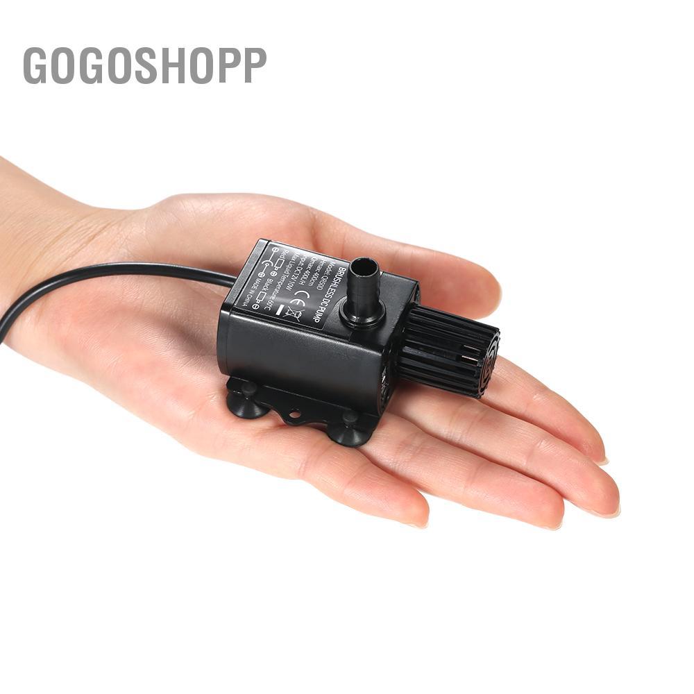 Gogoshopp Máy bơm nước không chổi than mini DC12V 6W siêu yên tĩnh Decdeal với đài phun nước chìm không thấm nước dành cho nữ 5,5x2,1mm Bể cá tuần hoàn 300L/H Nâng 300cm