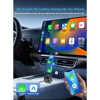 Carplay không dây android auto box carplay box adapter carplay không dây bộ chuyển đổi carplay android auto ô tô, hỗ trợ