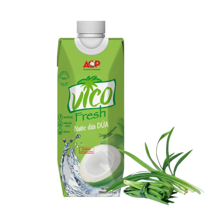 Nước Dừa Tươi VICO Fresh Đủ Hương Vị Hộp 330ml Đến 1L, Nguyên Chất Thơm Ngon Bổ Dưỡng