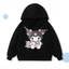 Áo Hoodie hoạt hình màu tím Kuromi cho áo dài tay thông thường phong cách trẻ em