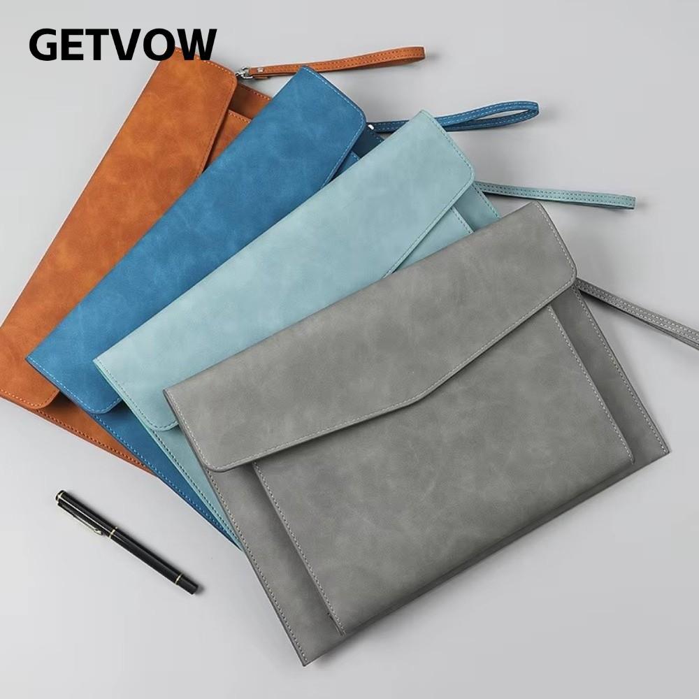 Túi đựng tài liệu GETVOW, Thư mục tập tin dung lượng lớn bằng da, Hộp đựng máy tính xách tay A4 chống nước di động, Hộp đựng máy tính xách tay Văn phòng tổ chức