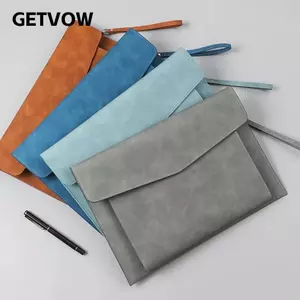 Túi đựng tài liệu GETVOW, Thư mục tập tin dung lượng lớn bằng da, Hộp đựng máy tính xách tay A4 chống nước di động, Hộp đựng máy tính xách tay Văn phòng tổ chức