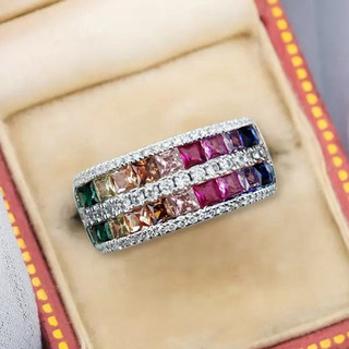 Nhẫn zircon bạc S925 cao cấp, phù hợp làm quà cưới cho nữ