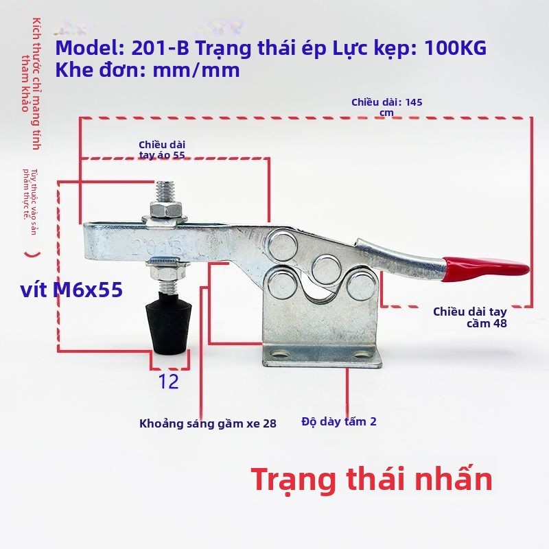 Kẹp nhanh Kẹp ngang kẹp kẹp cố định 201 201B 202F 203F 225D kẹp khuỷu tay kẹp Z1VA