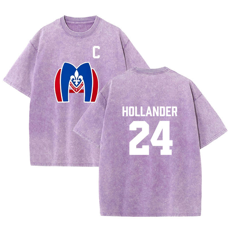 Áo Thun Nam Nữ Heated Rivalry Shane Hollander 24 Montreal Metros - Giặt Được, Tay Ngắn, Quá Khổ
