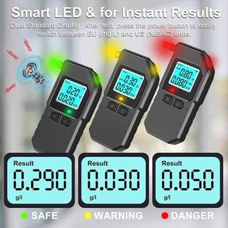 Digital Breathalyzer Alcohol Tester Portable Analyzer Detector + 20 Mouthpiece