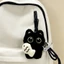 Yoo Pack gồm 2 chú mèo và cá đen Mini đáng yêu Trang trí mặt dây chuyền móc khóa sang trọng