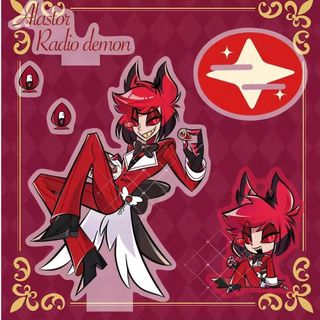 Alastor Đứng Anime Móc Khóa 3 Vees Vox Adam Charlie Nam Móc Chìa Khóa Cho Nữ Hoạt Hình Hình Acrylic Móc Khóa Mặt Dây Chuyền Quà Tặng