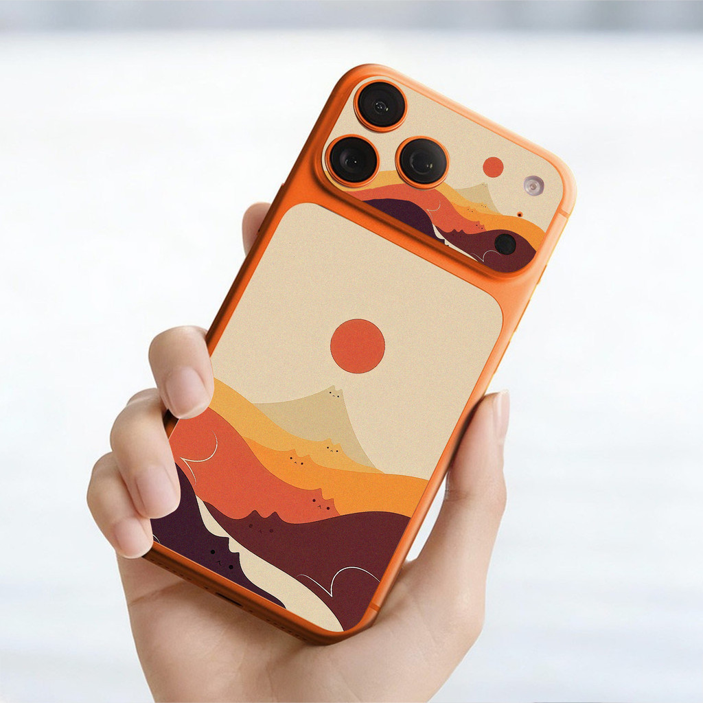 Phim máy ảnh in hình mèo nghệ thuật + Nhãn dán mặt sau cho IPhone 17 Pro / 17 Pro Max / Micro Matte Giấy mềm Bảo vệ camera / Phim mặt sau / Chống mài mòn Chống trầy xước