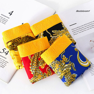 Cửa hàng tốt nhất | Thiết kế quần boxer nam họa tiết rồng năm rồng với dây thắt lưng rộng dành cho Đông Nam Á