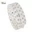 PlumHOUSE Vòng tay rộng co giãn từ pha lê và ngọc trai nhiều lớp