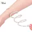 PlumHOUSE Vòng tay rộng co giãn từ pha lê và ngọc trai nhiều lớp