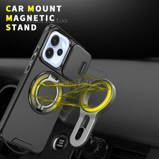 Ốp Điện Thoại Giáp Chống Sốc Cho Oppo Reno 15F 15 Pro Max Mini 15Pro Reno15F Reno15Pro 4G 5G Đẩy Kéo Trượt Bảo Vệ Ống Kính Máy Ảnh Vỏ Cứng Ốp Lưng Có Giá Đỡ Vòng Kim Loại