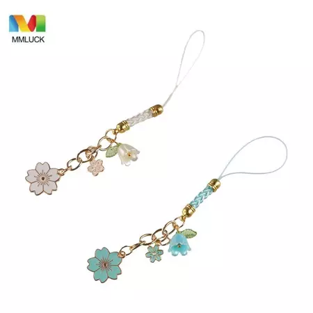 MMLUCK Vỏ Điện Thoại Di Động Móc Khóa, Dây Đeo Điện Thoại Hoa Sakura, Dây Điện Thoại Di Động DIY Đa Năng Dễ Thương Nhiều Màu Sắc Hoa Dây Điện Thoại Cô Gái Quà Tặng