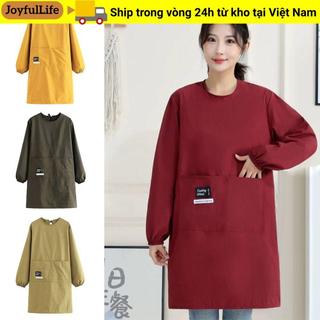 Tạp dề nhà bếp JOYFULLIFE, Yếm nướng bánh nấu ăn màu trơn chống thấm nước, Tạp dề nhà cà phê chống bẩn thoáng khí đơn giản cho nhà bếp gia đình