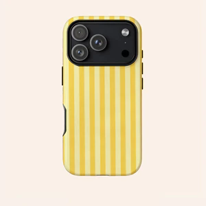 Họa tiết sọc dọc màu vàng tối giản Thích hợp cho iPhone 17 Pro max Plus Air / 16 / 15 / 14 / 13 / 12 / 11 / XS / XSmax / 7 / 8 plus Vỏ cứng hai lớp chống sốc Vỏ bao gồm tất cả