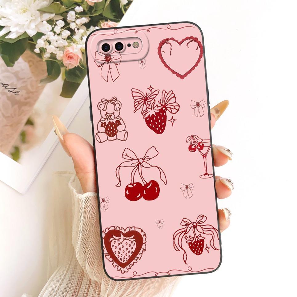 Dành Cho iPhone 8 Plus 7 Plus iPhone7 iPhone8 Ốp lưng Hoa Bướm Nữ Tính Ốp Lưng Silicon Mềm