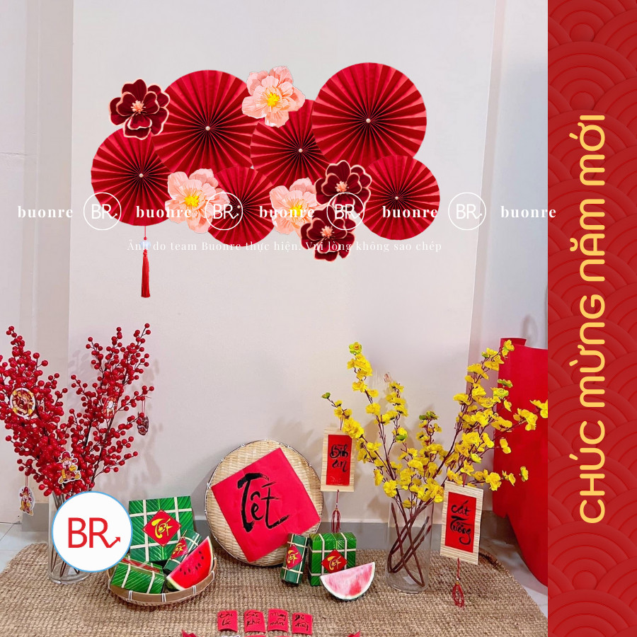 [HỎA TỐC HCM] [Tết 2026] Set nguyên liệu trang trí Đón Xuân Bảo Lộc - Phụ kiện trang trí tết nhà cửa,quán cà phê,lớp học