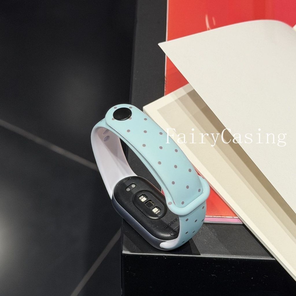 Màu Điểm In Dây Đeo Cho Xiaomi Mi Band 10 9 8 NFC Dây Đeo Tay Có Thể Thay Thế Vòng Tay Cho Mi Band 10 9 Phiên Bản Gốm Đồng Hồ