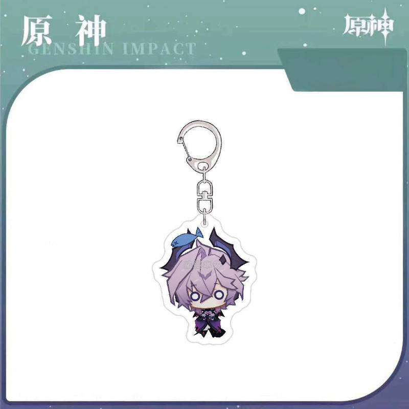 Game Genshin Impact Durin Sandrone Marionette Cosplay Keychain Kawaii Alloy Acrylic Keyring Key Chain Bag Ornament