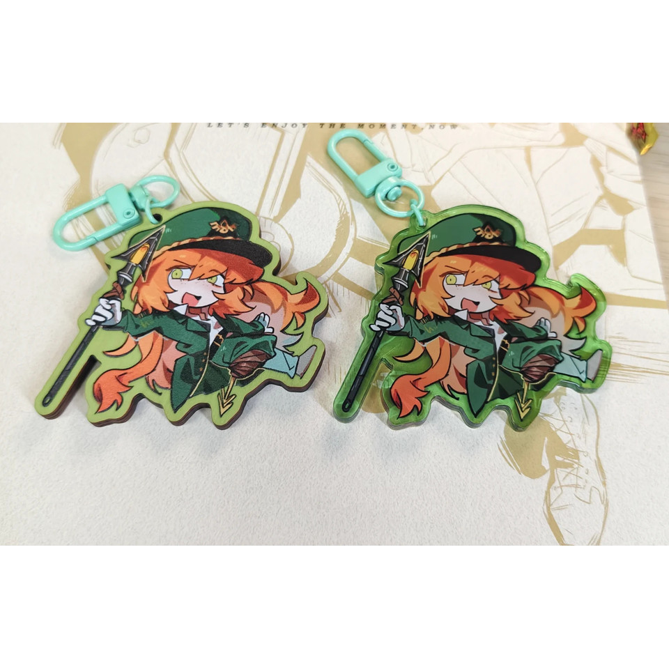 Anime Keychain Women Limbus Company Acrylic Key Chain Man Key Ring Pendant Ornament Accessories Friend Gift