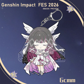 New Genshin Impact Keychain 2026 FES Flins Columbina Arlecchino Cute Cartoon Anime Acrylic Pendant Keyring Backpack Jewe