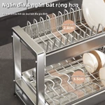 Giá Để Bát Đĩa Đa Năng Inox 304 - Tiết Kiệm Không Gian Bếp, Đựng Gọn Bát, Đĩa, Dao, Thớt & Đồ Dùng Nhà Bếp — ảnh 3