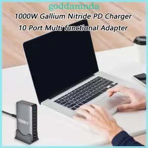 GODD 1000W Gans PD Sạc Nhanh 10Port Trạm Sạc Nhanh Chất Liệu ABS Bộ Chuyển Đổi Nguồn Đa Thiết Kế Độ Bền