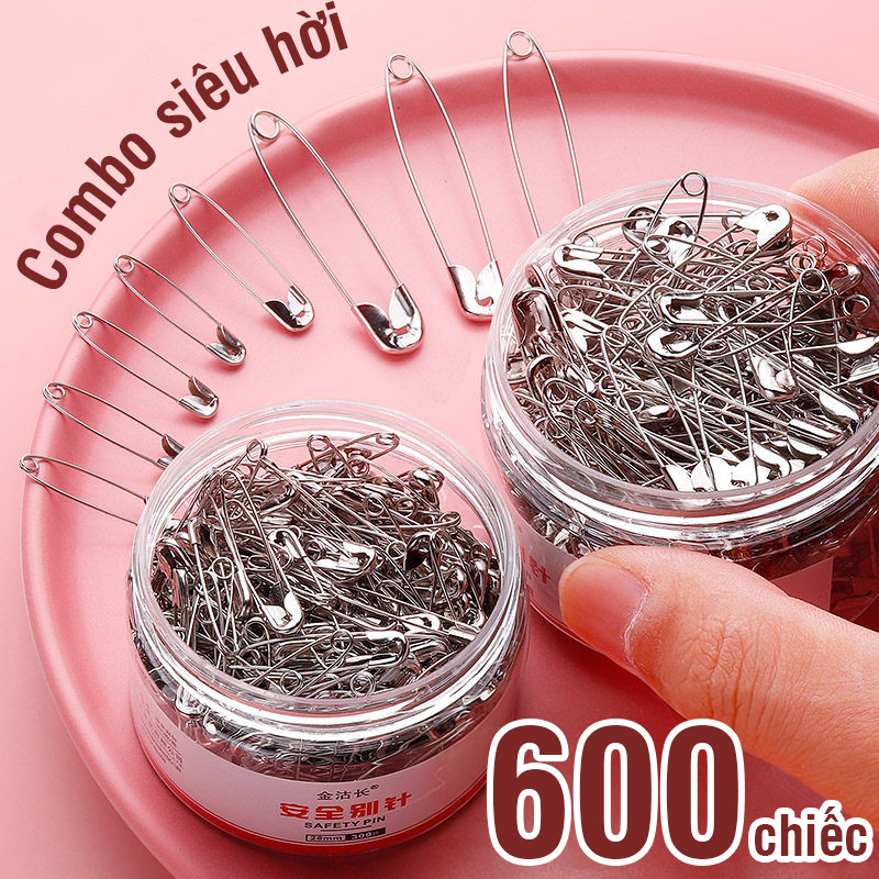 Kim băng cài áo set 30 chiếc, size to vừa nhỏ, hợp kim bền chắc, tiện ghim quần áo và khăn