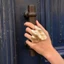 Nhẫn Knuckle MERIGGIARE, Nhẫn đeo tay thủ công tinh tế phong cách tối giản, họa tiết tinh tế Họa tiết độc đáo Nhẫn xếp ly thiết kế không đều cho trang phục Unisex