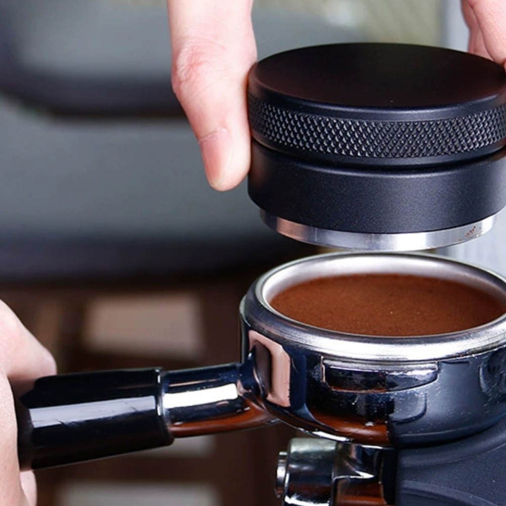 Dụng cụ nén cafe espresso điều chỉnh lực nén Máy Tamper，Chất liệu Inox 304 & ABS， 58mm，Phân phối và phẳng cà phê