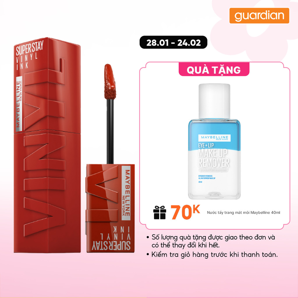 Son Kem Bóng Maybelline Super Stay Vinyl Ink #61 Risky Gạch Đun 4.2ml ...