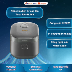Nồi cơm điện tử cao tần Tefal RK818A68 1.8L - Bảo hành chính hãng 24 tháng [Hỏa tốc HCM]