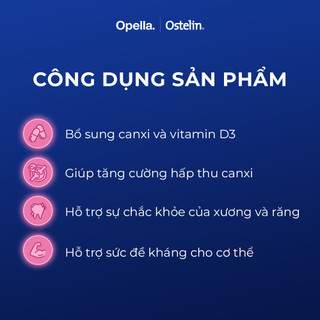 Ostelin Viên Uống Hỗ Trợ Bổ Sung Calcium & Vitamin D3 Duy Trì Chắc Khỏe Xương và Răng 60 viên