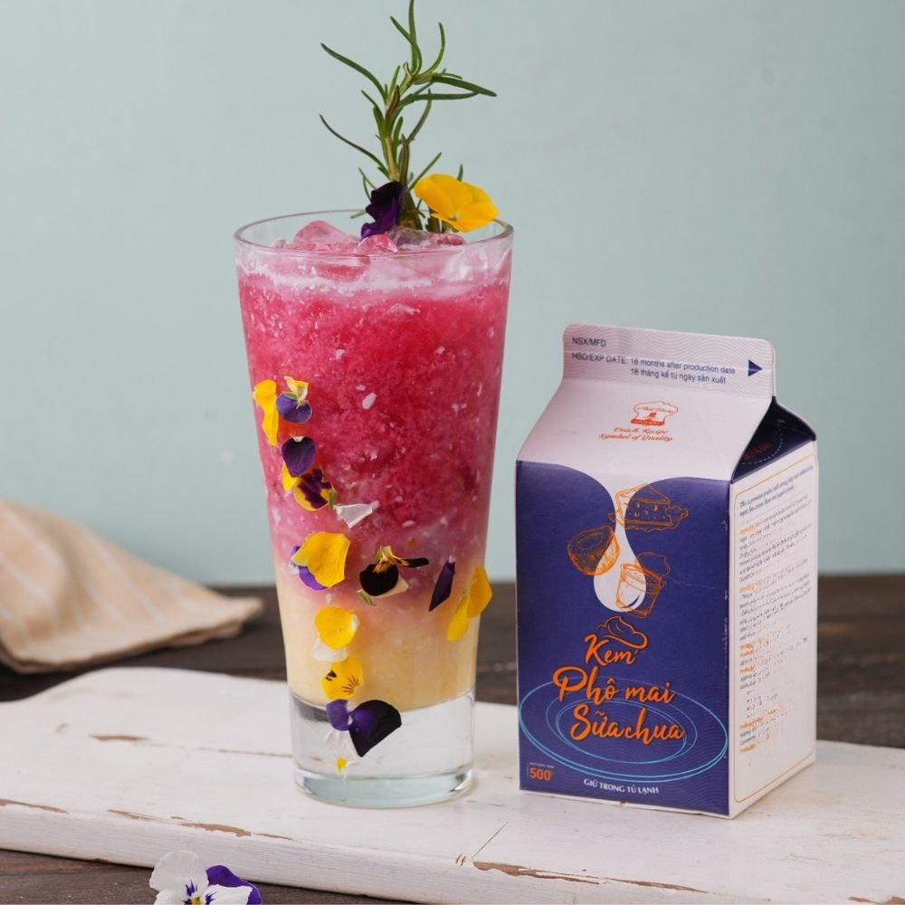 Kem Phô Mai Pha Chế Nhất Hương Hộp 500g Bốn Hương Vị Đỉnh Cao Thơm Ngon Béo Ngậy, Chuẩn Vị Quán