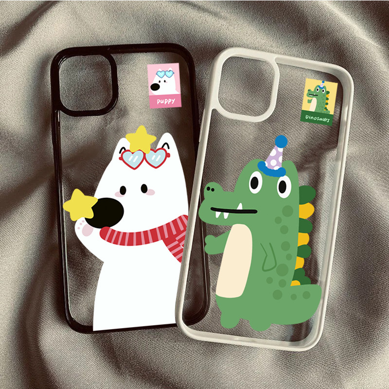 Ốp Lưng Cho Samsung S23 S24 FE S26 S24 S25 Ultra S23 S22 S21 Plus S20 S21 FE Động Vật Dễ Thương Acrylic Trong Suốt Chống Sốc